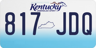 KY license plate 817JDQ