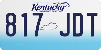 KY license plate 817JDT