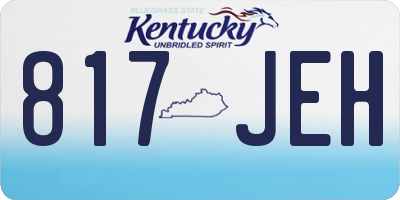 KY license plate 817JEH