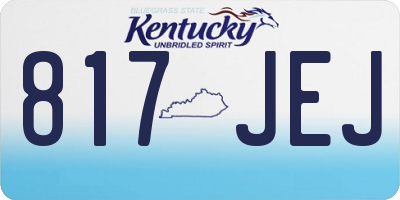 KY license plate 817JEJ