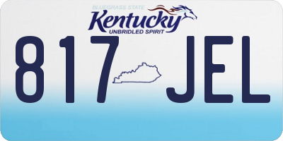 KY license plate 817JEL