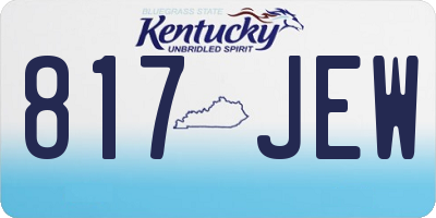 KY license plate 817JEW