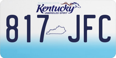 KY license plate 817JFC