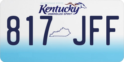KY license plate 817JFF