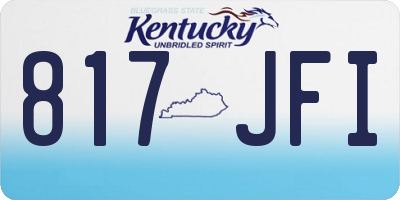 KY license plate 817JFI