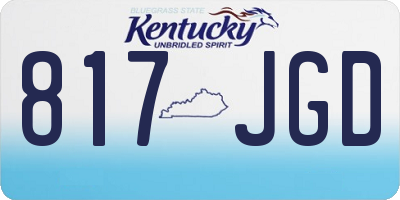 KY license plate 817JGD