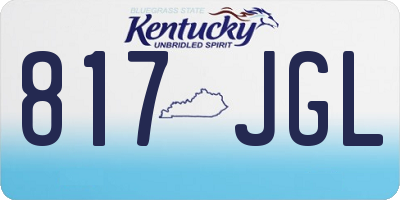 KY license plate 817JGL