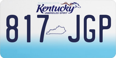 KY license plate 817JGP