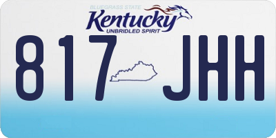 KY license plate 817JHH