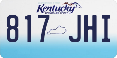 KY license plate 817JHI