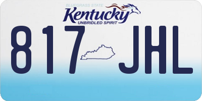 KY license plate 817JHL