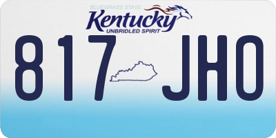 KY license plate 817JHO