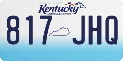 KY license plate 817JHQ