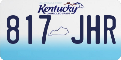 KY license plate 817JHR