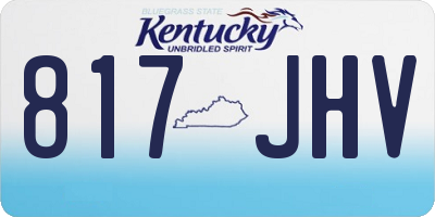 KY license plate 817JHV