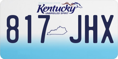 KY license plate 817JHX