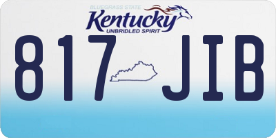 KY license plate 817JIB