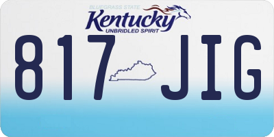 KY license plate 817JIG