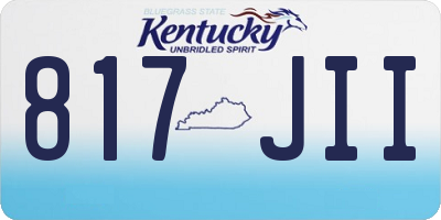 KY license plate 817JII