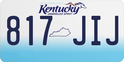 KY license plate 817JIJ
