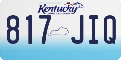 KY license plate 817JIQ