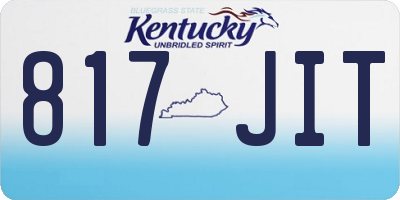 KY license plate 817JIT
