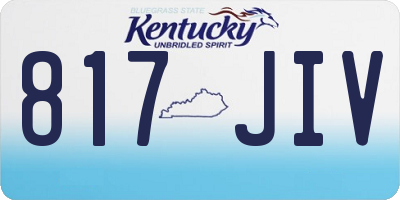 KY license plate 817JIV