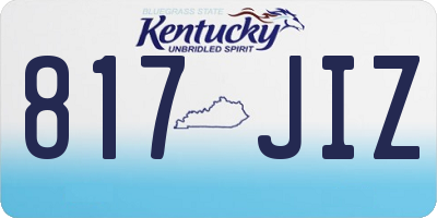KY license plate 817JIZ