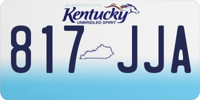 KY license plate 817JJA
