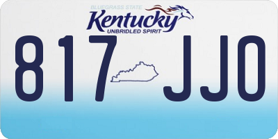 KY license plate 817JJO