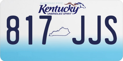KY license plate 817JJS