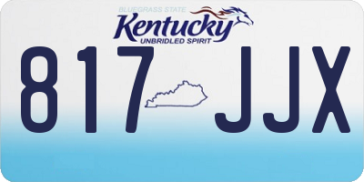 KY license plate 817JJX