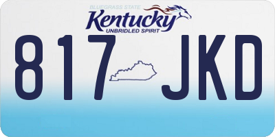 KY license plate 817JKD