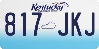 KY license plate 817JKJ