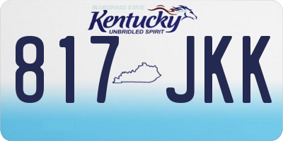 KY license plate 817JKK