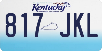 KY license plate 817JKL