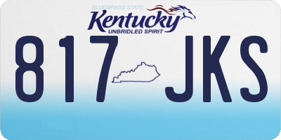 KY license plate 817JKS