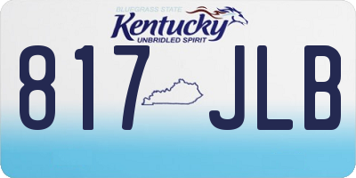 KY license plate 817JLB