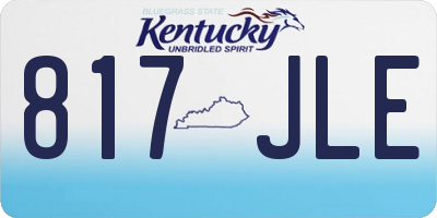 KY license plate 817JLE