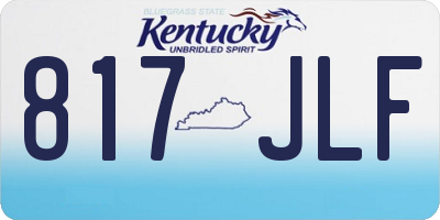 KY license plate 817JLF