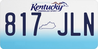 KY license plate 817JLN