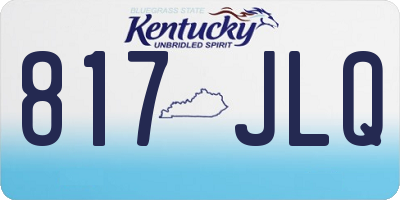 KY license plate 817JLQ
