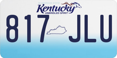 KY license plate 817JLU