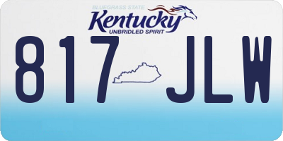 KY license plate 817JLW