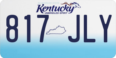 KY license plate 817JLY