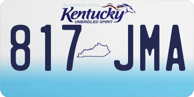 KY license plate 817JMA