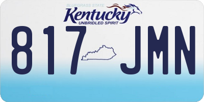 KY license plate 817JMN