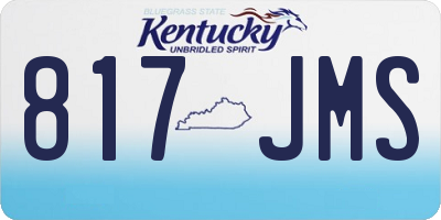 KY license plate 817JMS