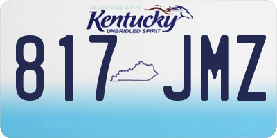 KY license plate 817JMZ