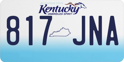 KY license plate 817JNA